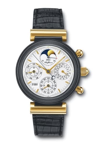 IWC Schaffhausen Da Vinci Perpetual Black Ceramic / Yellow Gold / White / German