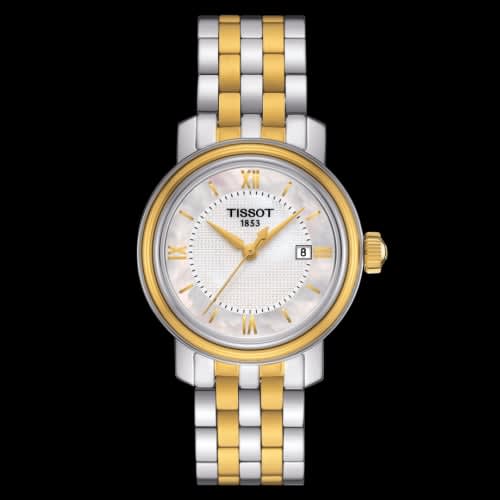 Tissot Bridgeport Lady Stainless Steel - Yellow Gold / MOP / Bracelet