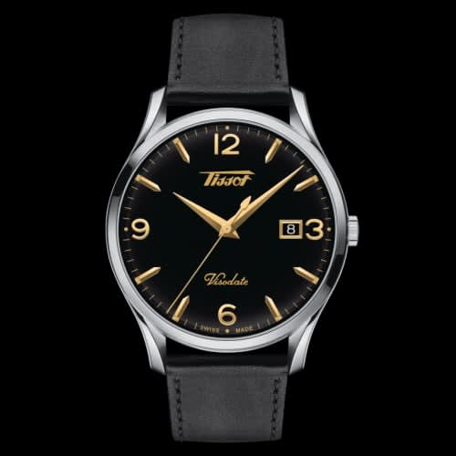 Tissot Visodate Quartz 40 Stainless Steel / Black / Strap