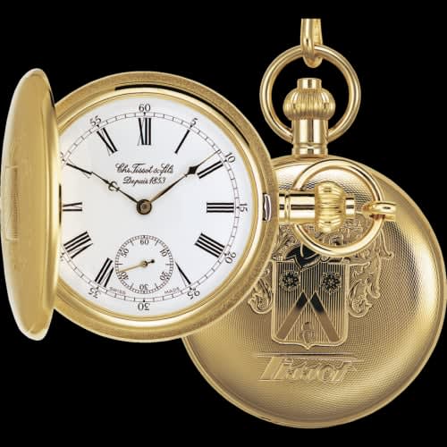 Tissot Tissot Savonnette Mechanical Brass / Yellow Gold / White