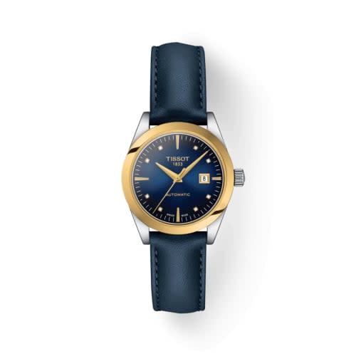 Tissot T-My Automatic Stainless Steel - Yellow Gold / Blue Gradient