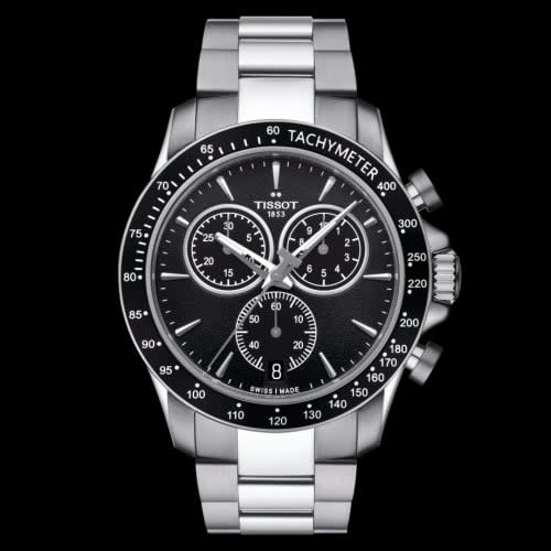 Tissot V8 Quartz Chronograph Stainless Steel / Black / Bracelet