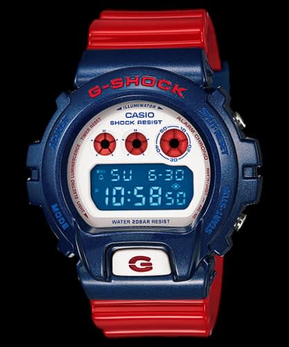 Casio DW-6900AC-2 Red, White, Blue