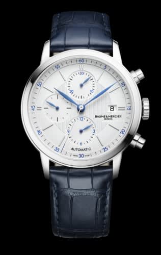 Baume & Mercier Classima Chronograph Stainless Steel / Silver / Alligator