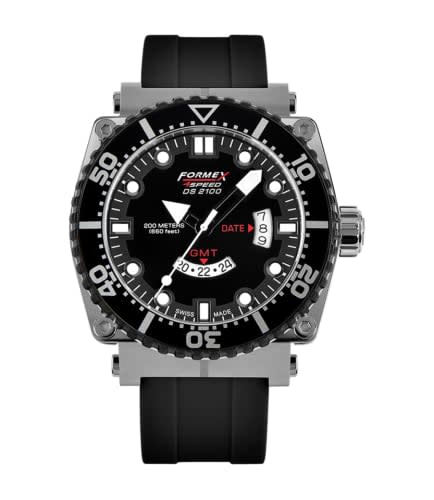 Formex Diver Quartz GMT Black / Rubber