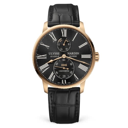 Ulysse Nardin Marine Torpilleur Rose Gold / Black / Alligator