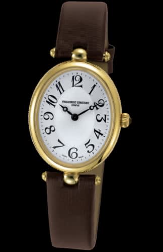Frederique Constant Art Deco Oval Yellow Gold / Silver