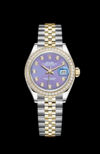 Rolex Lady-Datejust 28 Rolesor Yellow Diamond / Jubilee / Lavender Diamond