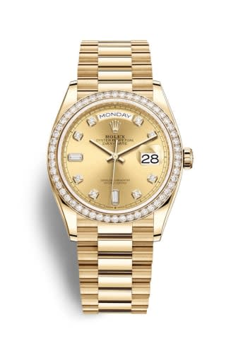 Rolex Day-Date 36 Yellow Gold / Diamond / Champagne-Diamond / President