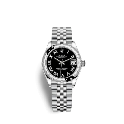 Rolex Datejust 31 Stainless Steel Domed Diamond / Jubilee / Black - Roman