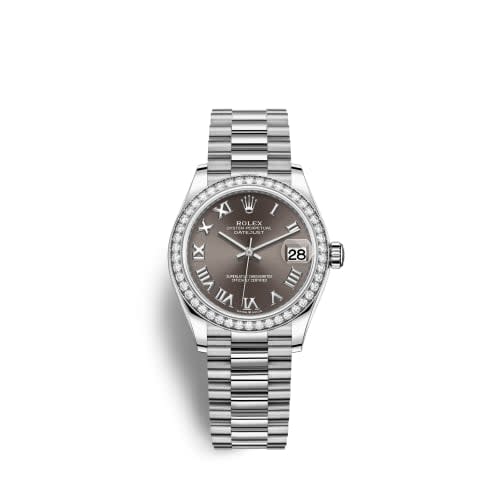Rolex Datejust 31 White Gold Diamond / Grey - Roman