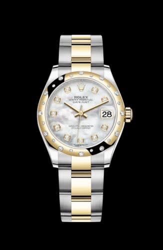 Rolex Datejust 31 Stainless Steel / Yellow Gold / Domed - Diamond / MOP / Oyster