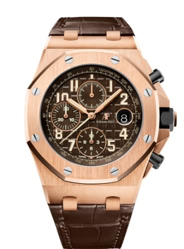 Audemars Piguet Royal Oak Offshore 42 Pink Gold / Brown / Alligator