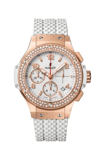 Hublot Big Bang Original 41 Red Gold - Diamonds / White / Rubber