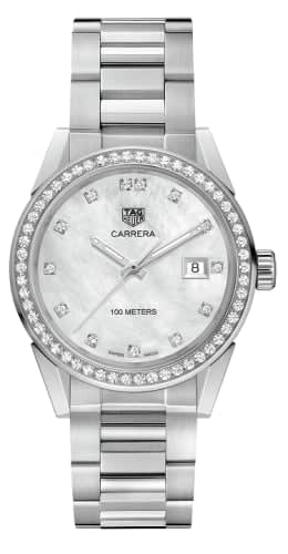 TAG Heuer Carrera Quartz 36 Stainless Steel / Diamond / MOP - Diamond / Bracelet