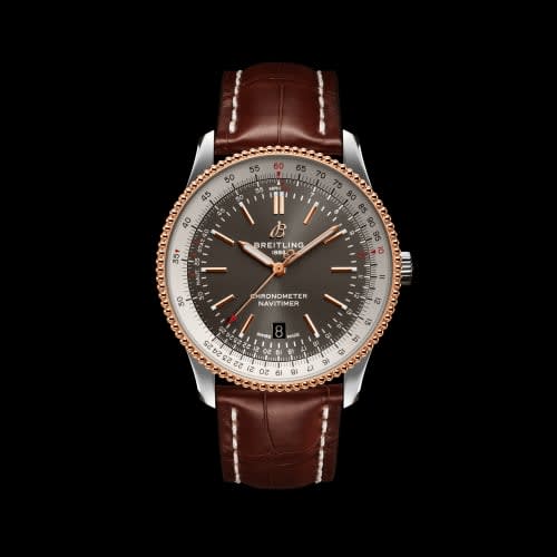 Breitling Navitimer Automatic 41 Automatic Stainless Steel / Rose Gold / Grey / Croco / Pin