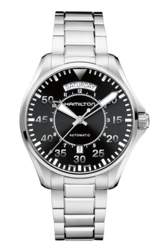 Hamilton Khaki Pilot Day Date Auto 42 Stainless Steel / Black / Bracelet
