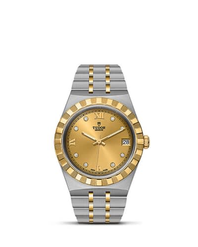 Tudor Royal Date 34 Stainless Steel / Yellow Gold / Champagne - Diamond
