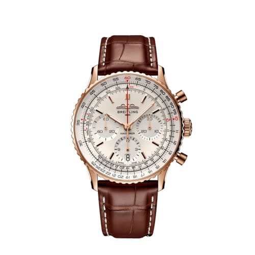 Breitling Navitimer B01 Chronograph 41 Red Gold / Silver / Alligator - Folding