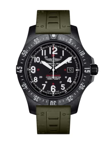 Breitling Colt Skyracer Breitlight / Black / Green Rubber / Pin