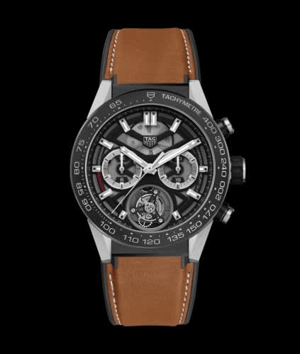 TAG Heuer Carrera Calibre Heuer 02T 45 Chronograph Tourbillon Titanium / Ceramic / Calf