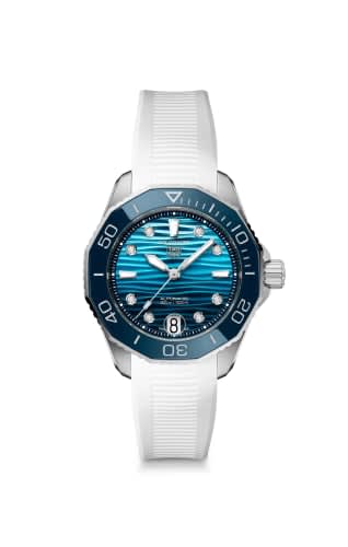 TAG Heuer Aquaracer Professional 300 36 Stainless Steel / Blue Gradient - Diamond / Rubber