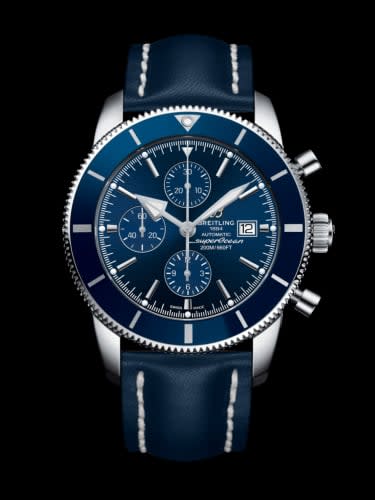 Breitling Superocean Heritage II 46 Chronograph Stainless Steel / Blue / Blue / Calf / Folding