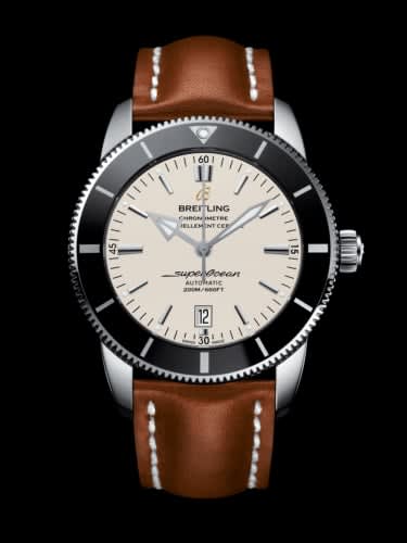 Breitling Superocean Heritage II 46 Stainless Steel / Black / Silver / Calf / Folding