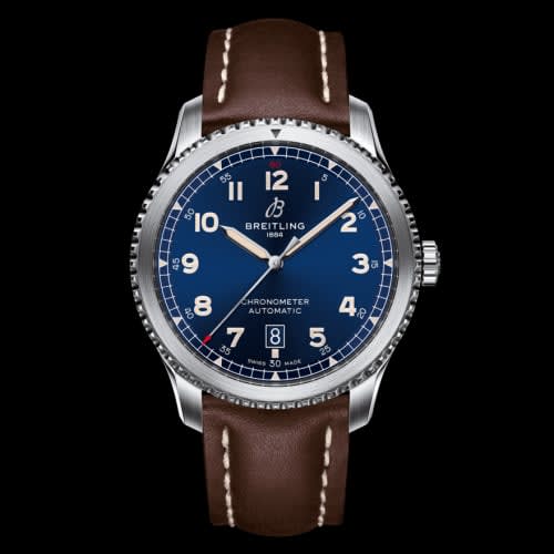 Breitling Aviator 8 Automatic 41 Stainless Steel / Blue / Calf / Folding