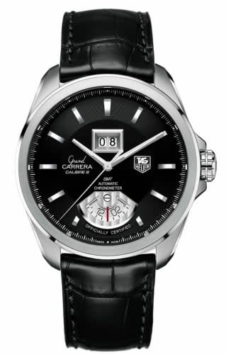 TAG Heuer Grand Carrera Calibre 8 RS Grande Date GMT Stainless Steel / Black / Alligator