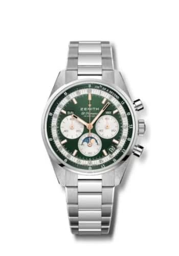 Zenith Chronomaster Original Triple Calendar Stainless Steel / Green / Bracelet / Boutique Edition