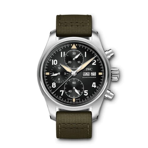 IWC Schaffhausen Pilot's Watch Chronograph Spitfire Stainless Steel / Black / Textile