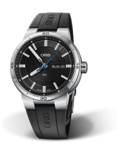 Oris TT1 Day Date Stainless Steel / Black / Rubber