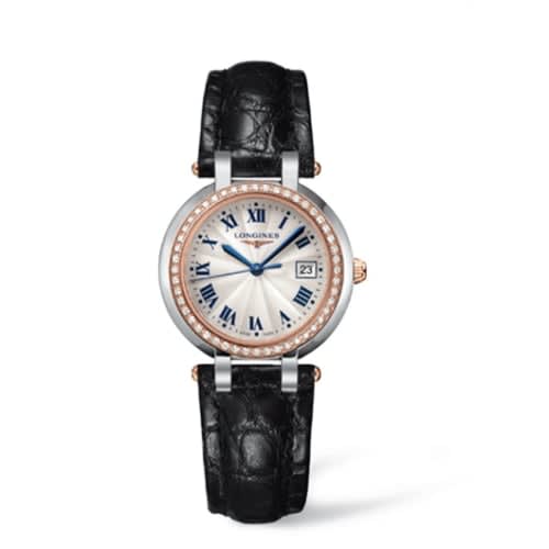 Longines PrimaLuna Quartz 30 Stainless Steel / Pink Gold / Diamond / Silver - Roman