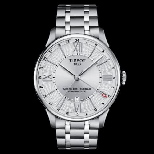 Tissot Chemin Des Tourelles Powermatic 80 GMT 42 Stainless Steel / Silver / Bracelet
