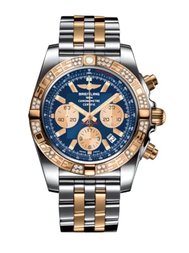 Breitling Chronomat 44 Stainless Steel / Rose Gold / Diamond / Metallica Blue / Bracelet