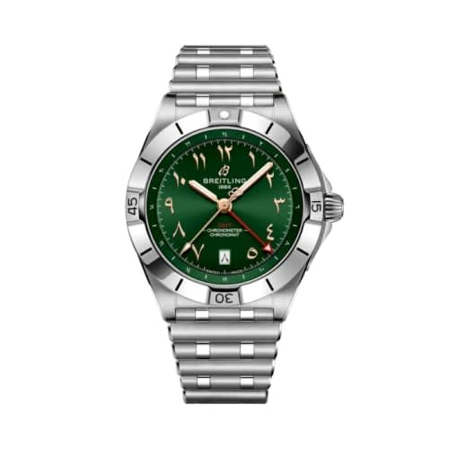 Breitling Chronomat 40 GMT Stainless Steel / Green / Middle East