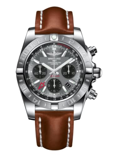 Breitling Chronomat 44 GMT Stainless Steel / Blackeye Grey / Calf