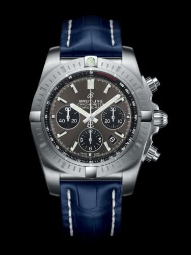Breitling Chronomat B01 Chronograph 44 Stainless Steel / Blackeye Grey / Croco / Pin