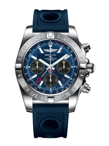 Breitling Chronomat 44 GMT Stainless Steel / Blackeye Blue / Rubber