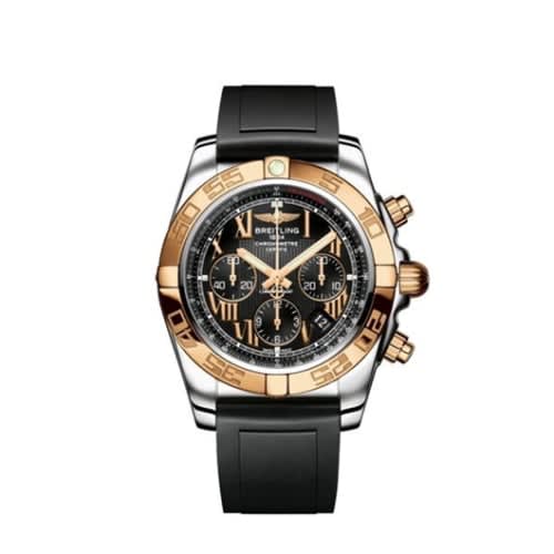 Breitling Chronomat 44 Stainless Steel / Rose Gold / Onyx Black Roman / Rubber