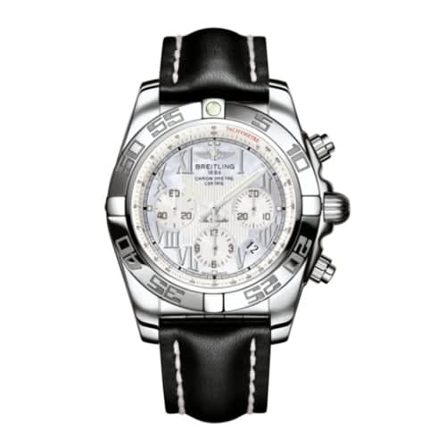 Breitling Chronomat 44 Stainless Steel / Pearl Roman / Calf