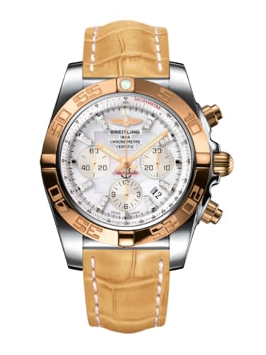 Breitling Chronomat 44 Stainless Steel / Rose Gold / Pearl Diamond / Croco