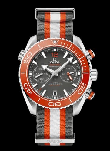 Omega Seamaster Planet Ocean 600M Co-Axial 45.5 Master Chronometer Chronograph Stainless Steel / Grey / NATO