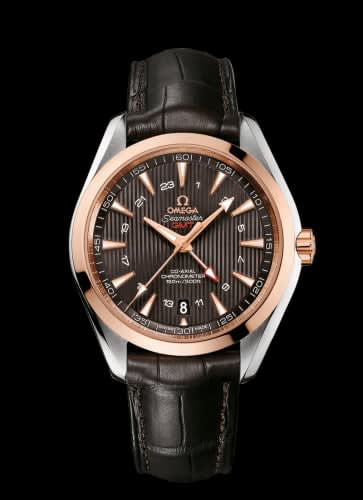 Omega Seamaster Aqua Terra 150M Co-Axial 43 GMT Stainless Steel / Red Gold / Grey / Glauser