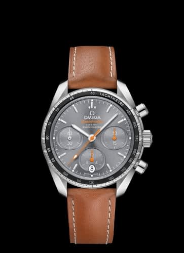 Omega Speedmaster Co-Axial 38 Stainless Steel / Grey / Strap