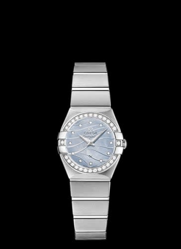 Omega Constellation Quartz 24 Brushed Stainless Steel / Diamond / Blue MOP