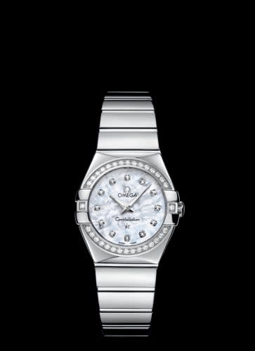 Omega Constellation Quartz 27 Polished Stainless Steel / Diamond / MOP
