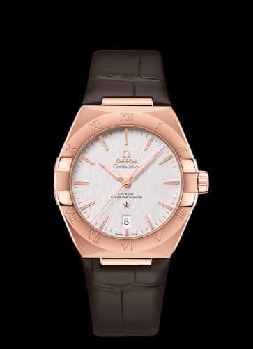 Omega Constellation Master Chronometer 39 Sedna / Silver / Alligator