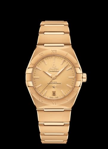 Omega Constellation Master Chronometer 36 Yellow Gold / Champagne / Bracelet
